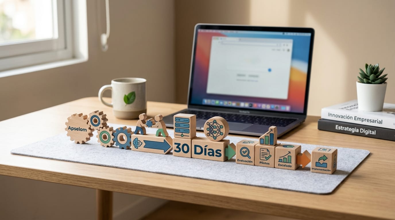 Hoja de ruta estratégica de 30 días para la integración de inteligencia artificial en procesos empresariales de medianas empresas